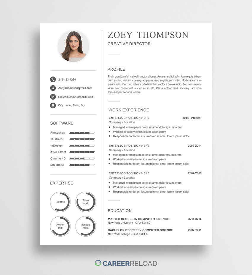 Resume Templates Download - stufflasopa In Free Blank Cv Template Download